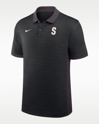 Мужские  Seattle Mariners Authentic Collection Striped Victory Nike Dri-FIT MLB Polo