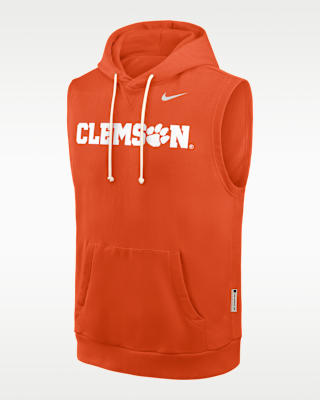Мужское худи Clemson Sideline Nike Dri-FIT College Sleeveless Pullover Hoodie