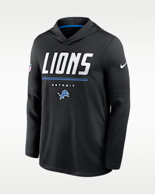 Мужские Detroit Lions Sideline Nike Dri-FIT NFL Long-Sleeve Hooded Top