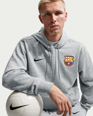 Мужское худи FC Barcelona Club Nike Soccer French Terry Pullover Hoodie