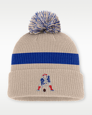 Мужские  New England Patriots Rewind Peak Nike NFL Cuffed Pom Beanie