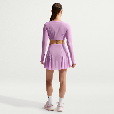 NikeCourt Slam Uzun Kollu Crop Kadın Tenis Üstü görsel 5