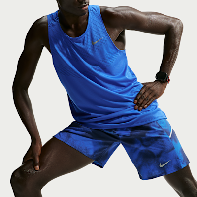 Nike Miler Dri-FIT 18 cm Slip Astarlı Baskılı Erkek Koşu Şortu görsel 4