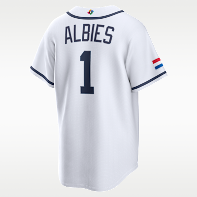 Jersey Nike Stadium para hombre Ozzie Albies Netherlands National Baseball Team 2026 World Baseball Classic