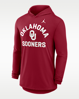 Мужская футболка Oklahoma Primetime Arch Nike Dri-FIT College Long-Sleeve Hooded