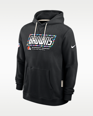 Мужское худи Cleveland Browns Crucial Catch Sideline Standard Issue Nike Dri-FIT NFL Pullover Hoodie