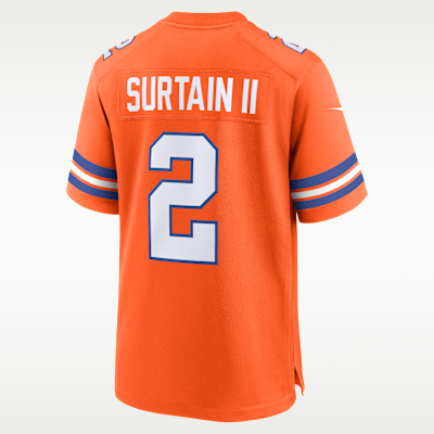 Jersey de fútbol americano Nike de la NFL Game para hombre Patrick Surtain II Denver Broncos