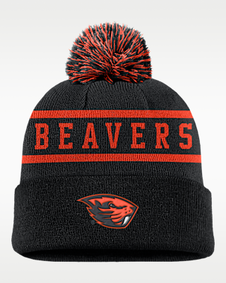 Женские  Oregon State Peak Nike College Cuffed Pom Beanie