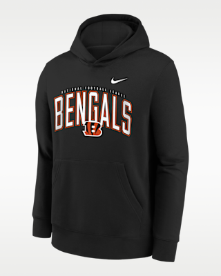 Детские  Cincinnati Bengals Essentials Club Logo Arch Big Kids' Nike NFL Pullover Crew