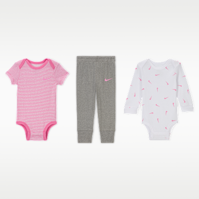 Nike Baby Essentials Baby 3-Piece Bodysuits and Pants Set