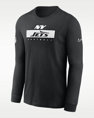 Мужская футболка New York Jets Sideline Team Issue Nike Dri-FIT NFL Long-Sleeve