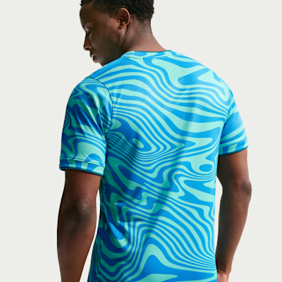 Nike Brezilya Academy Pro Nike Dri-FIT Maç Öncesi Kısa Kollu Erkek Futbol Üstü görsel 2