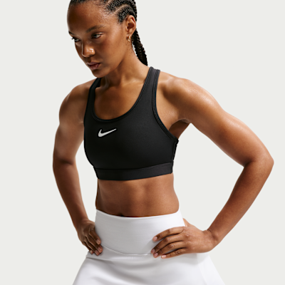 Nike Swoosh Orta Destekli Pedli Kadın Spor Sütyeni görsel 3
