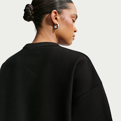 Nike Studio Kalın Fleece Kadın Oversize Crew Üst görsel 2