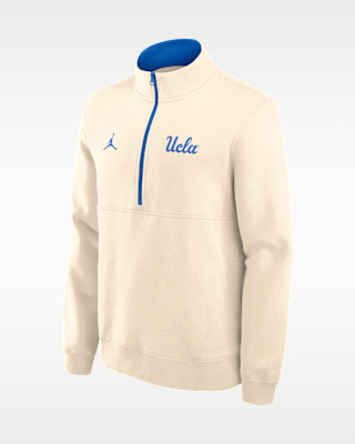 Мужские UCLA Primetime Primary Logo Jordan Brand College 1/2-Zip Crew