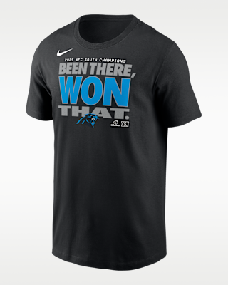 Мужская футболка Carolina Panthers 2025 NFC South Champions Trophy Collection Nike NFL