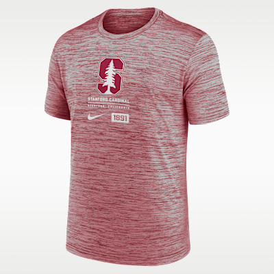 Playera universitaria Nike Dri-FIT para hombre Stanford Cardinal Campus Center Block Velocity