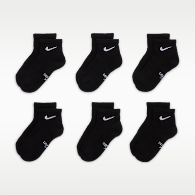 Nike Dri-FIT Performance Basics Little Kids' Quarter Socks (6 Pairs)