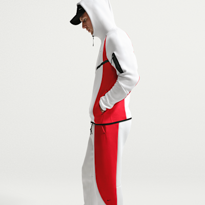 Nike Tech Renk Bloklu Açık Paçalı Fleece Erkek Eşofman Altı görsel 4