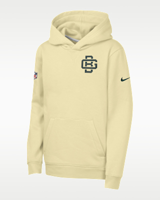 Детское худи Green Bay Packers Rivalries Collection Sideline Club Big Kids' Nike NFL Pullover Hoodie