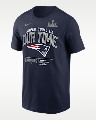 Мужская футболка New England Patriots Super Bowl LX Bound Clear Sign Nike NFL
