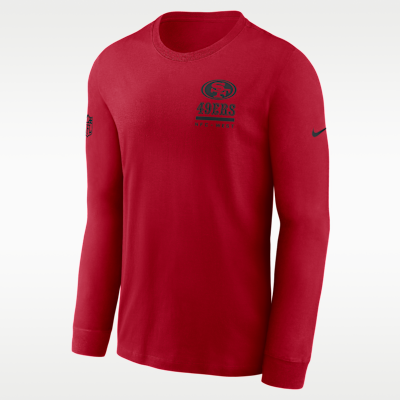 Playera de manga larga Nike Dri-FIT de la NFL para hombre San Francisco 49ers Sideline Team Issue