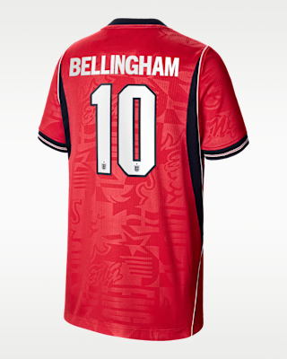 Женские джерси Jude Bellingham England National Team 2026 Stadium Away Big Kids' Nike Dri-FIT Soccer Jersey