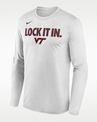 Мужская футболка Virginia Tech 2026 On-Court Bench Nike Dri-FIT College Long-Sleeve