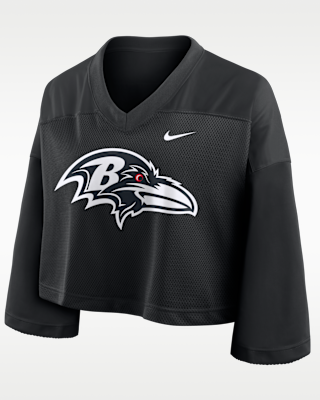 Женские джерси Baltimore Ravens Rewind Fashion Nike Dri-FIT NFL Cropped Jersey