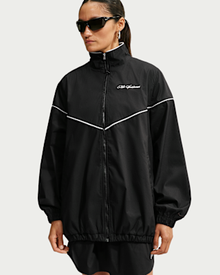 Женская куртка Nike Sportswear Oversized Scalloped-Trim Poplin Track
