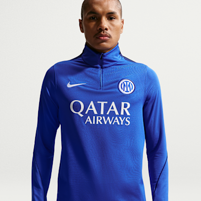 Nike Inter Milan Strike Nike Dri-FIT Örgü Erkek Futbol Antrenman Üstü