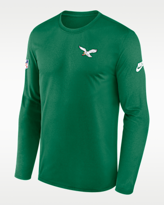 Мужская футболка Philadelphia Eagles Alt Legend Small Logo Nike Dri-FIT NFL Long-Sleeve