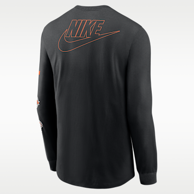 Playera de manga larga Nike de la MLB para hombre San Francisco Giants Cooperstown Knockout