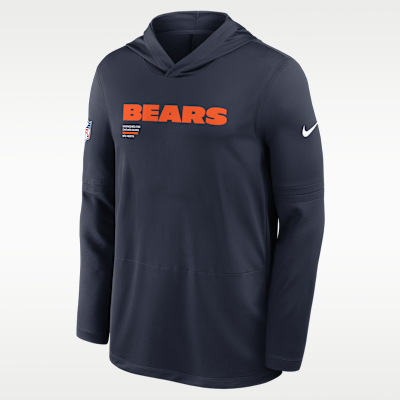 Chicago Bears Pure Fury Sideline Men's Nike Dri-FIT NFL Long-Sleeve Hooded Top