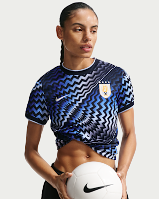 Женские шорты Uruguay Nike Dri-FIT Soccer Pre-Match Short-Sleeve Top