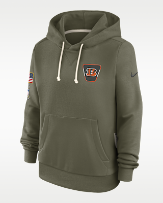 Женское худи Cincinnati Bengals Salute to Service Sideline Nike Dri-FIT NFL Pullover Hoodie