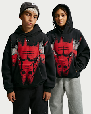 Детское худи Chicago Bulls Big Kids' Nike Basketball Hoodie для баскетбола
