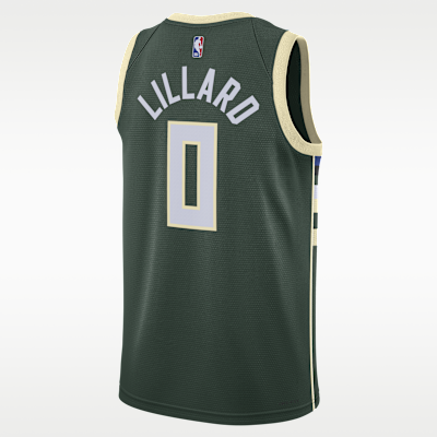 Damian Lillard Milwaukee Bucks Icon Edition Men's Nike Dri-FIT NBA Swingman Jersey