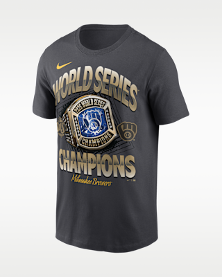 Мужская футболка Milwaukee Brewers 2026 World Series Champions Nike MLB