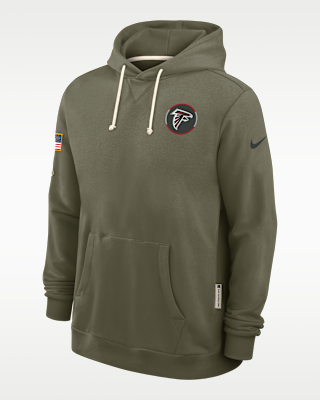 Мужское худи Atlanta Falcons Salute to Service Sideline Dominant Force Nike Dri-FIT NFL Pullover Hoodie