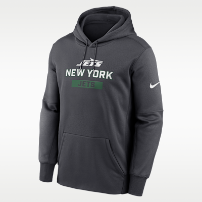 New York Jets Toss Sweep Men’s Nike Therma NFL Pullover Hoodie