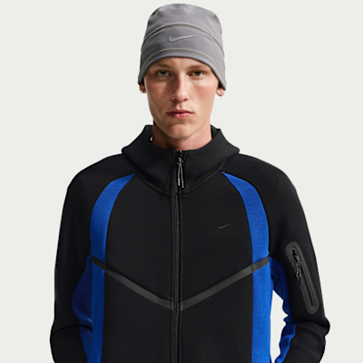 Nike Tech Renk Bloklu Tam Boy Fermuarlı Fleece Windrunner Erkek Ceketi