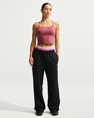 Женские Nike Studio Fleece Sport Dri-FIT Mid-Rise Open-Hem Pants