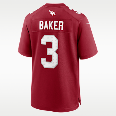 Jersey de fútbol americano Nike de la NFL Game para hombre Budda Baker Arizona Cardinals
