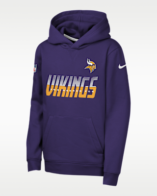 Детское худи Minnesota Vikings Sideline Big Kids' Nike Dri-FIT NFL Pullover Hoodie