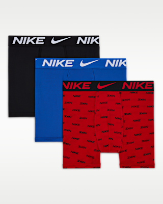 Подростковые  Nike Dri-FIT Essentials Big Kids' Printed Boxer Briefs (3-Pack)