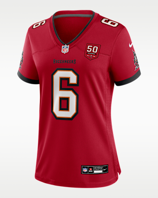 Женские джерси Baker Mayfield Tampa Bay Buccaneers 50th Anniversary Women’s Nike NFL Game Jersey