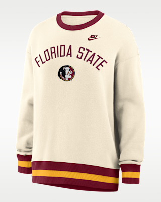 Женские Florida State Legacy Nike College Oversized Pullover Crew