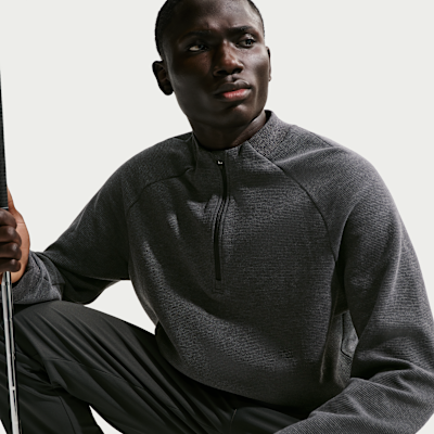 Nike Par Therma-FIT Yarım Fermuarlı Erkek Golf Üstü görsel 3