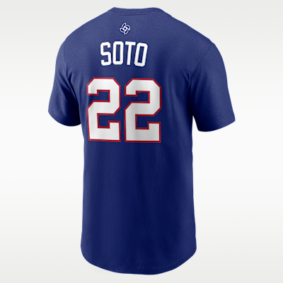 Playera Nike Dri-FIT para hombre Juan Soto Dominican Republic National Baseball Team 2026 World Baseball Classic
